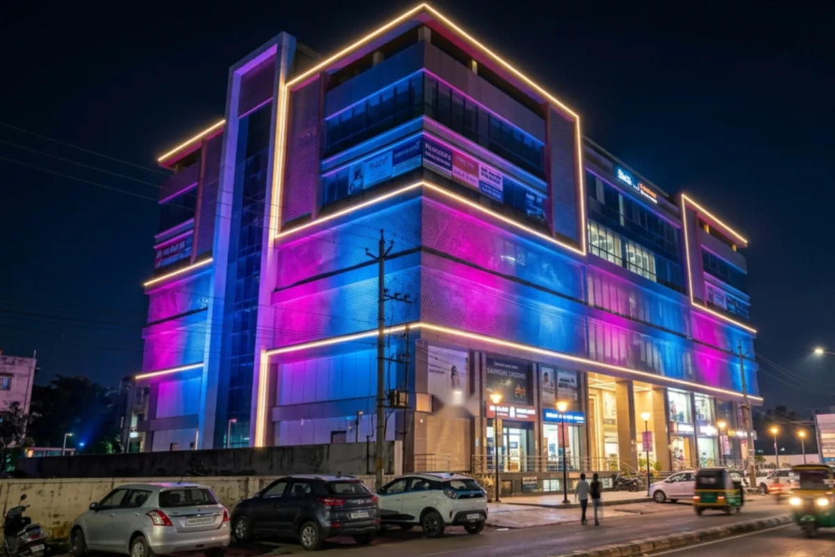 RGBW facade commercial complex Cuttack